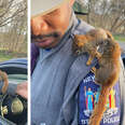 Cop Spots Baby Squirrels In Road And Ends Up Making Two Tiny New Friends