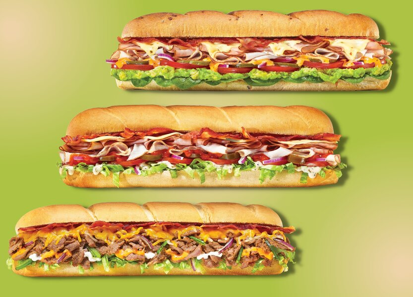 Subway discount subs menu