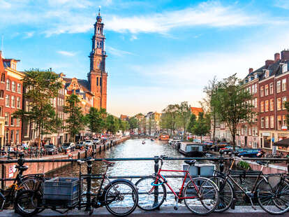 View of canal in Amsterdam