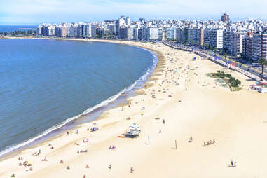 View of Pocitos beach, Montevideo