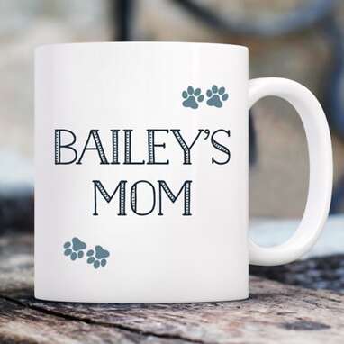 Best for coffee-loving dog moms: 904 Custom Personalized Pawprint Dog Mom Mug