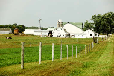 barn on farmland