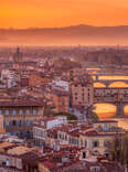 Panoramic view of Florence at sunset