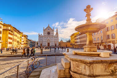 Florence Square and the Basilica of Santa Croce