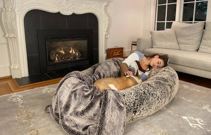 Giant cat shop bed for humans