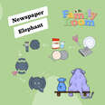 newspaper elephant DIY