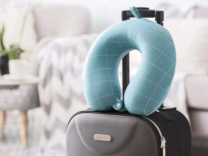Travel pillows and clearance blankets