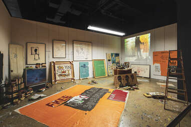 Interior at "Jean-Michel Basquiat: King Pleasure"
