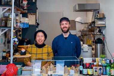 ai watanabe and samuel trifot at gili-gili