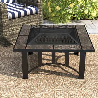 Sol 72 Outdoor Adley Steel Wood Burning Outdoor Fire Pit Table