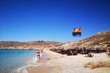 Beach in Mykonos, Greece