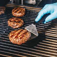 burgers on grill 