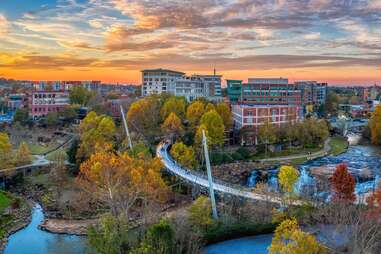 aerial view of greenville, south carolina