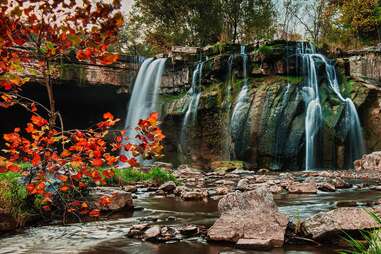 waterfall in ithaca, new york