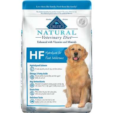 Best grain-free hydrolyzed protein dog food: Blue Buffalo Natural Veterinary Diet HF Hydrolyzed for Food Intolerance Grain-Free Dry Dog Food