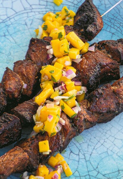Jerk-Marinated Pork Anticuchos