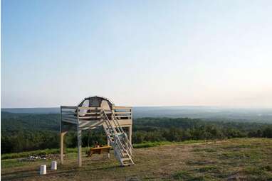 Arkansas lookout tower campsite