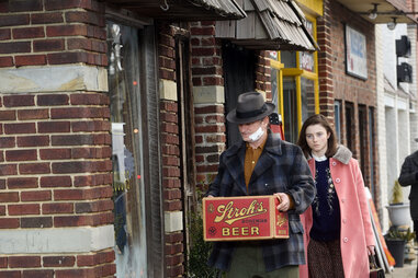 Thomasin Mckenzie filming Eileen
