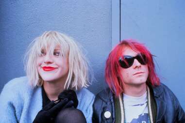 kurt cobain and courtney love in montage of heck