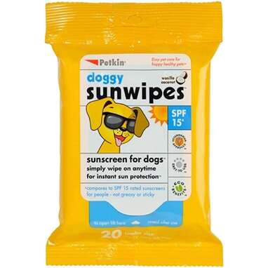 Best dog sunscreen wipes: Petkin SPF 15 Doggy Sun Wipes