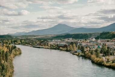 city of Yukon along the river