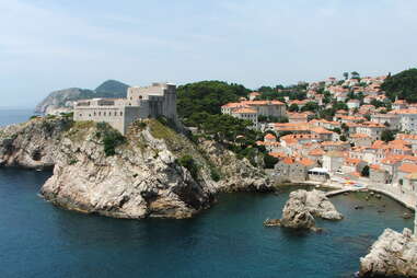 Town of Dubrovnik on the water