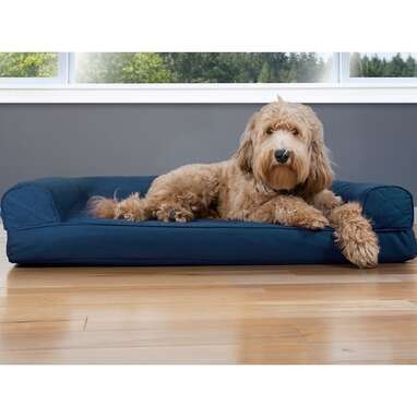 FURHAVEN Quilted Cooling Gel Bolster Cat & Dog Bed with Removable Cover