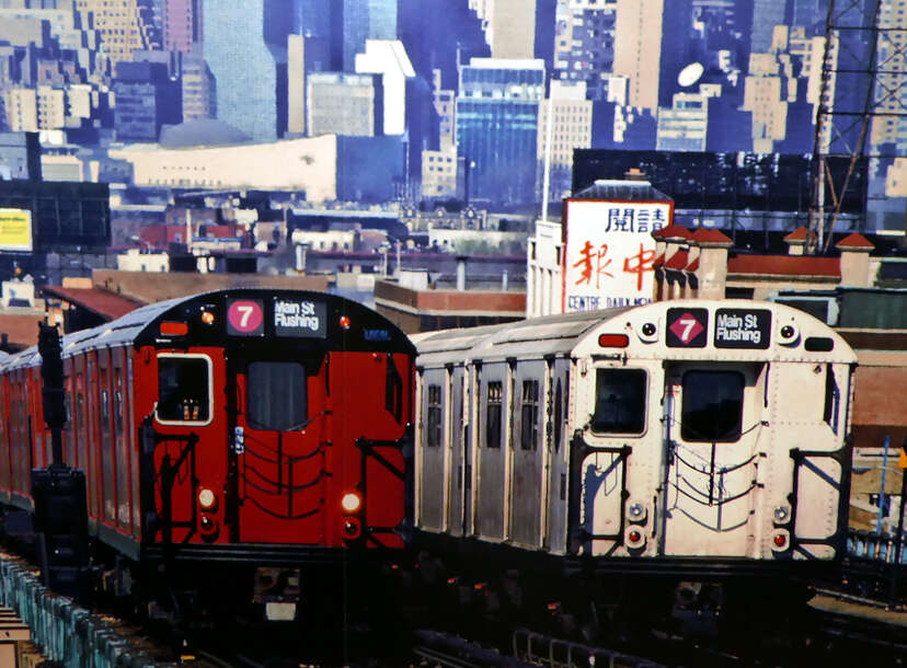 Redbird 7 train that ran from Flushing, Main Street to Times