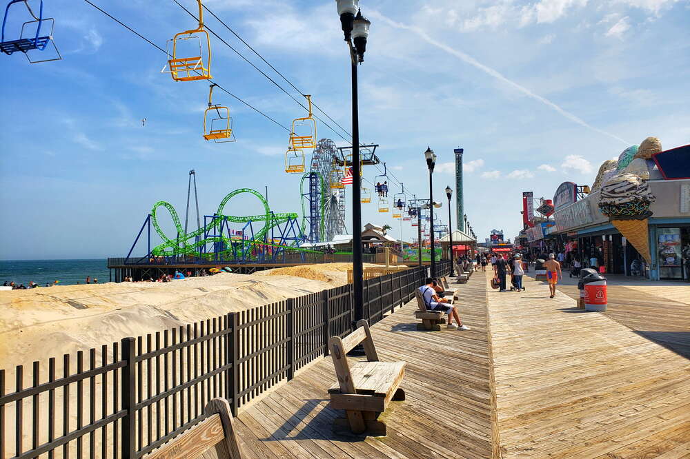 Jersey shore store beach and boardwalk