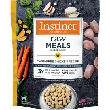 INSTINCT Freeze-Dried Raw Meals Cage-Free Chicken Recipe Grain-Free Dog Food, 25-oz bag - Chewy.com