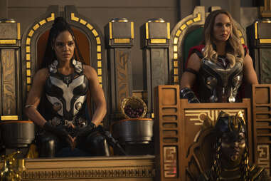 tessa thompson and natalie portman in thor: love and thunder