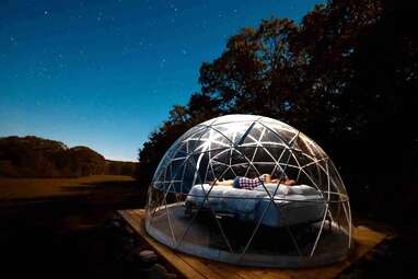 airbnb dome house stargazing