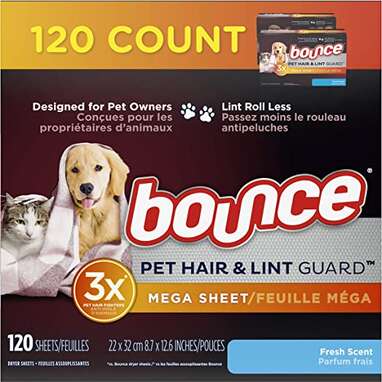 Bounce Pet Hair & Lint Guard Mega Dryer Sheets