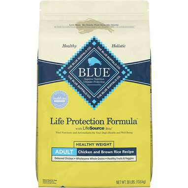 Best pet parent-approved low-fat dog food: Blue Buffalo Life Protection Formula Healthy Weight