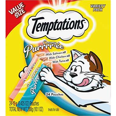 TEMPTATIONS Creamy Puree Lickable Cat Treats Variety Pack