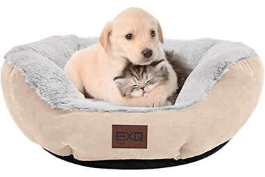 EXQ Home Soft Fluffy Calming Pet Bed