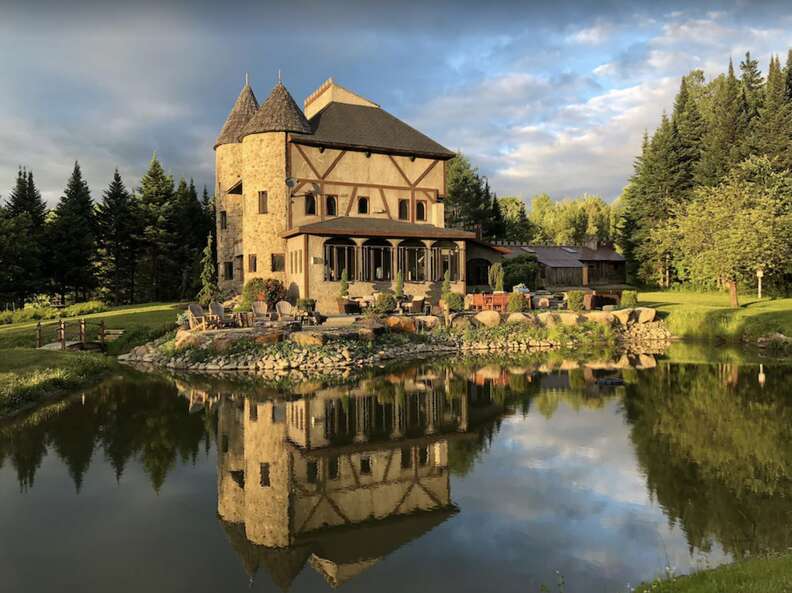 castle with pond