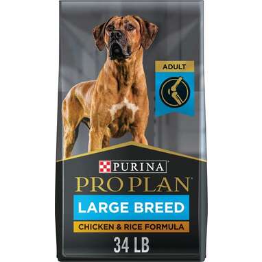Best dog food for large breeds: Purina Pro Plan Adult Large Breed Chicken & Rice Formula Dry Dog Food