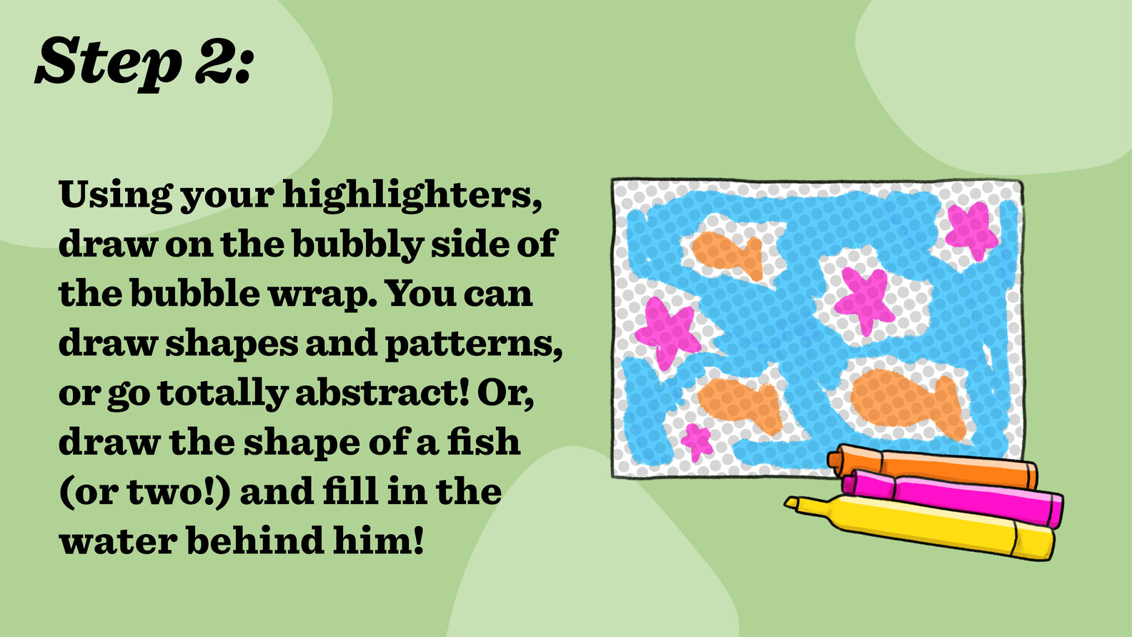 Crafts For Kids: Use Your Old Highlighters And Bubble Wrap To Make Fish ...