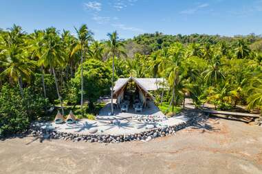 aerial view of islas secas private island resort 