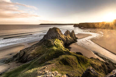 three cliffs bay beach, wales