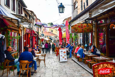 old bazaar, in the historical city center of skopje