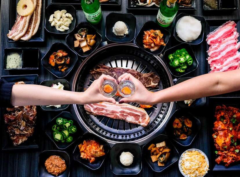 Delicious Korean BBQ Stone Grill Pan