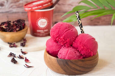 Sorrel Rum Sorbet