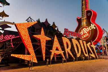 The Stardust sign at the Neon Museum closeup