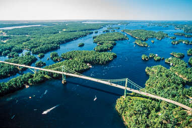 Aerial image of Thousand Islands