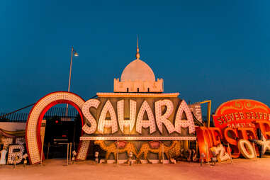 The Sahara neon sign