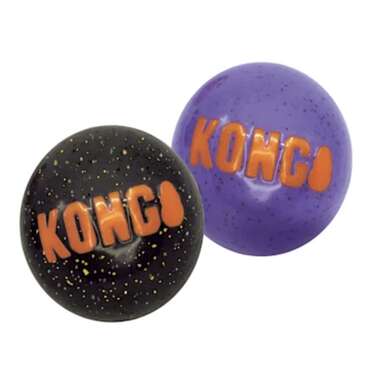 For the pup who loves playing fetch: KONG Halloween Signature Balls