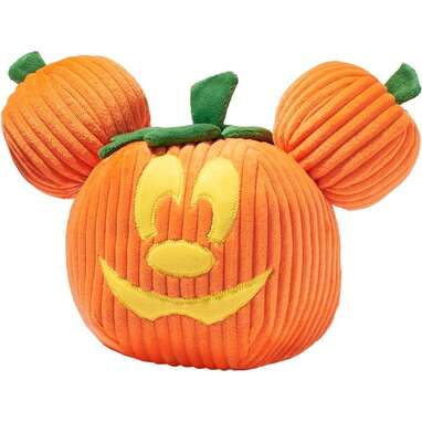 Mickey Mouse fans, this is for you: Halloween Mickey Mouse Pumpkin Plush Squeaky Dog Toy