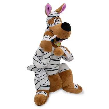 Now your dog can help Scooby solve a mystery: Mummy Wrap Halloween Scooby-Doo Buckle Toy Squeaker Plush 